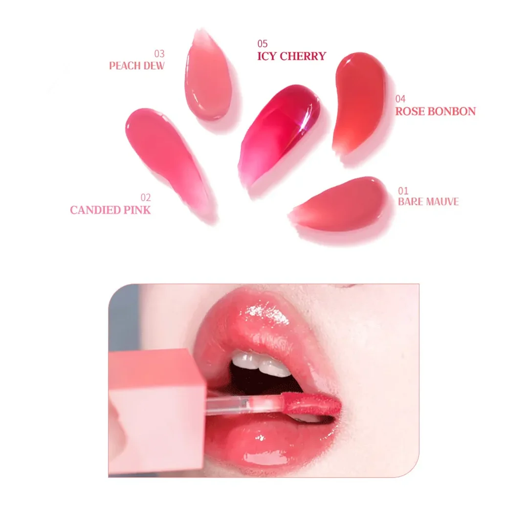 MCNY Dewy Water Glow Lip Tint – Hydrating, Long-Lasting & Crystal Glossy Finish