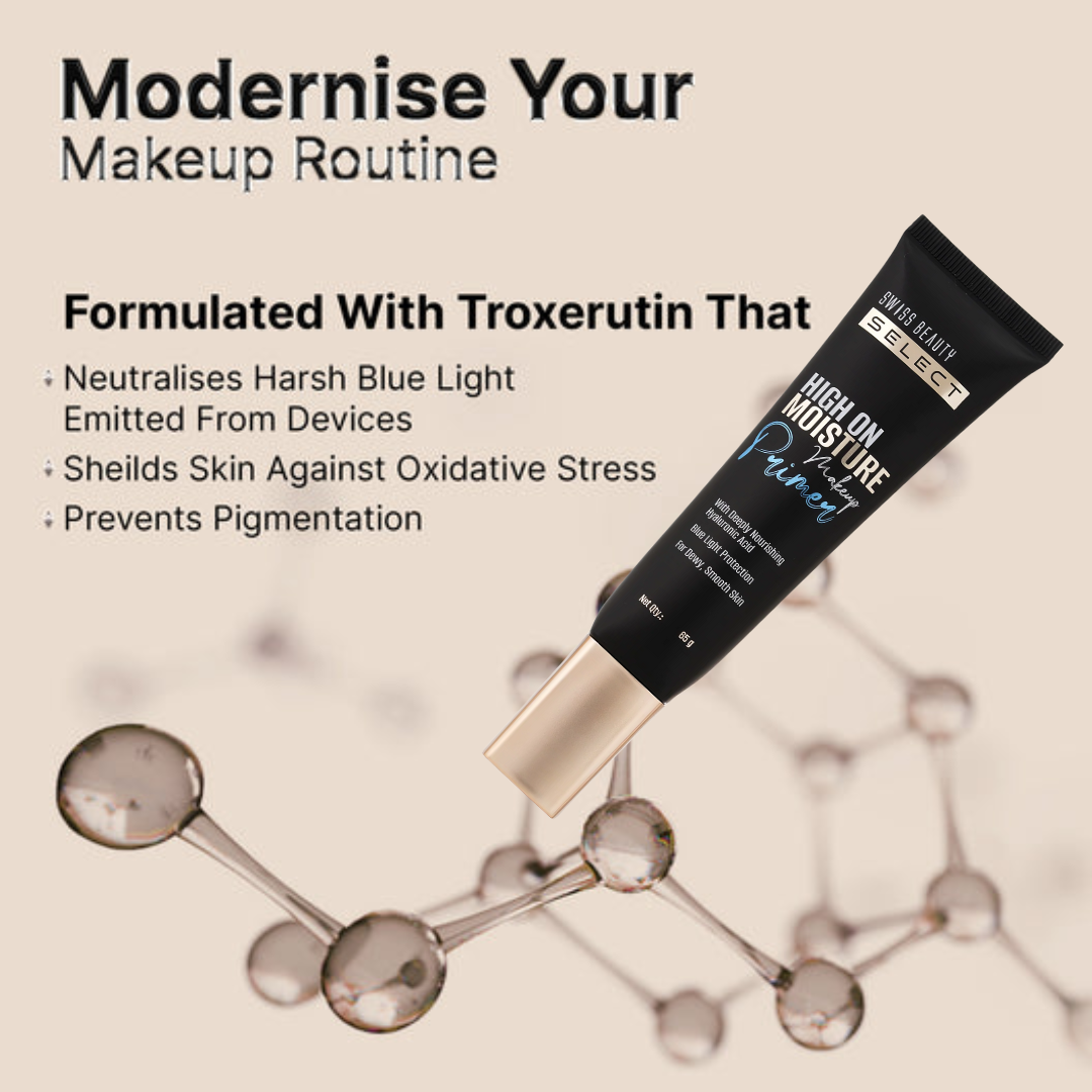 Swiss Beauty Select High On Moisture Makeup Primer – Hydration + Blue Light Protection