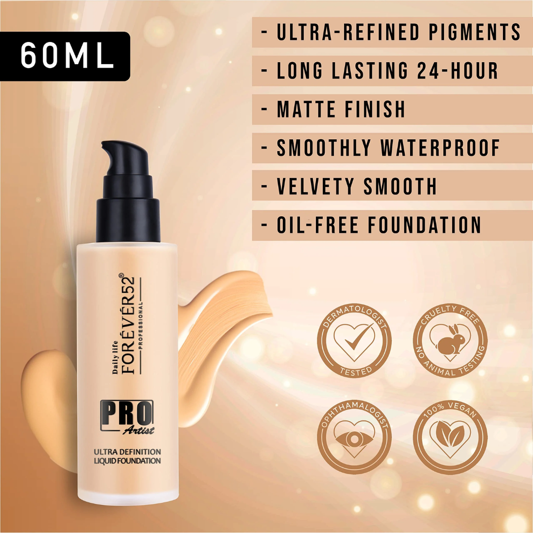 Daily Life FOREVER52 Pro Glow & Blend Beauty Set – Serum-Primer + Foundation + FREE Beauty Blender