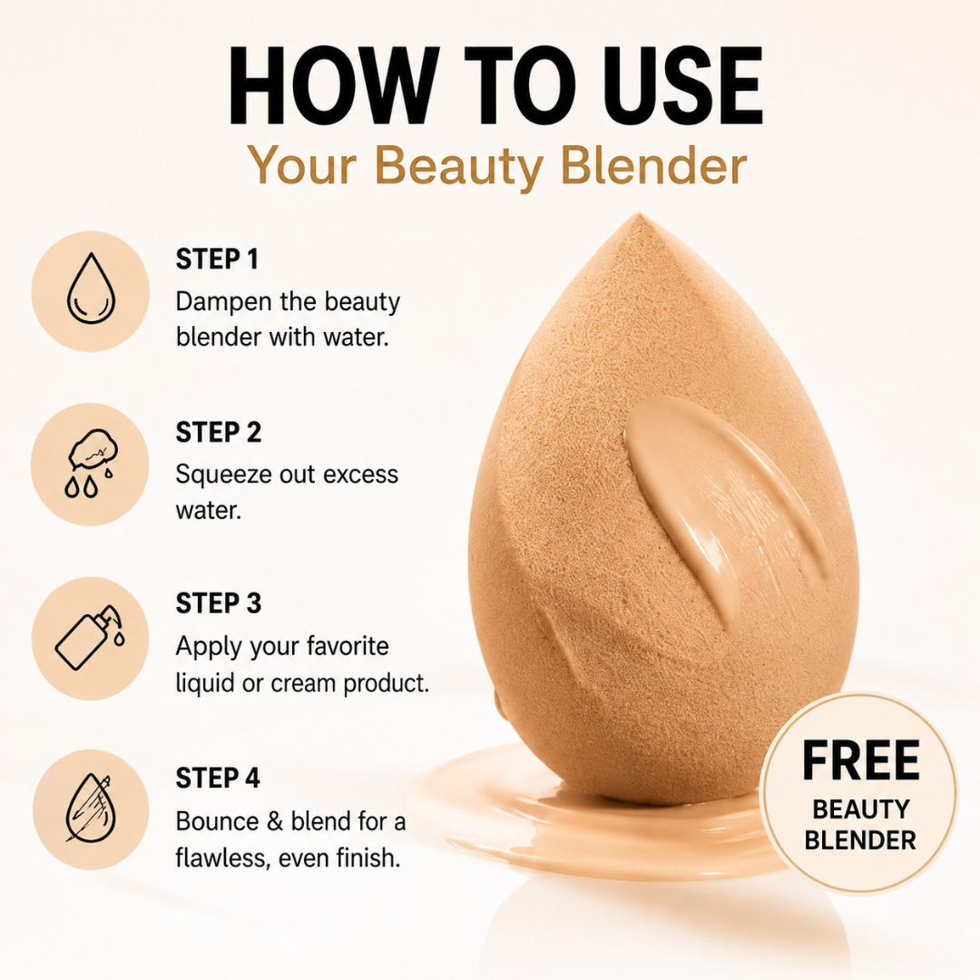 YSL All Hours Foundation – 24H Full Coverage, Natural Matte Finish – Flawless All Day Every Day – With SPF 30 – Lightweight, Transfer-Resistant – Suitable for All Skin Types – FREE Beauty Blender