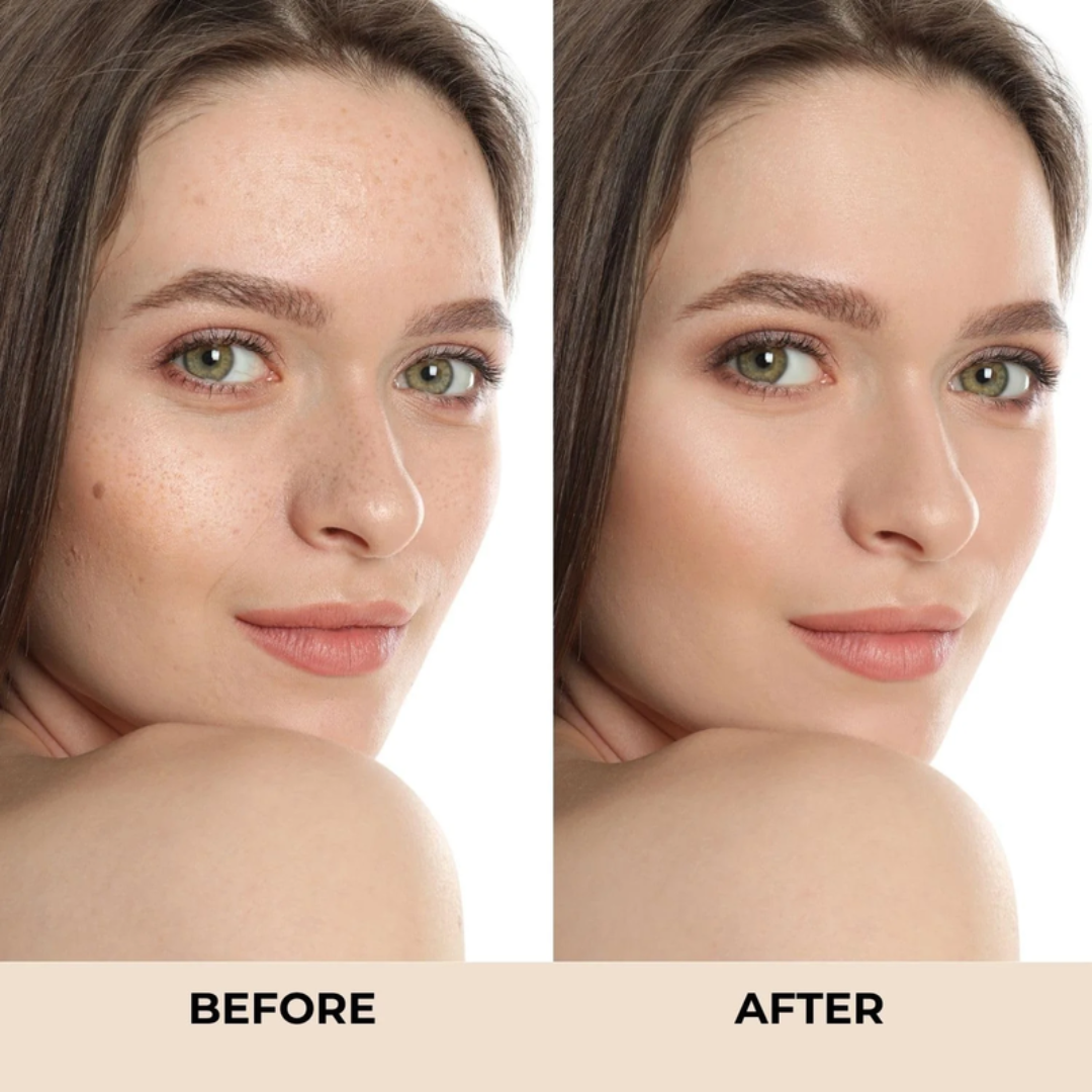 Dumy Luu High Coverage Liquid Foundation – Flawless Skin, All Day – Weightless Coverage, Airbrushed Finish – Natural Matte Glow – Buildable Coverage, Long Wear – FREE Stippling Brush