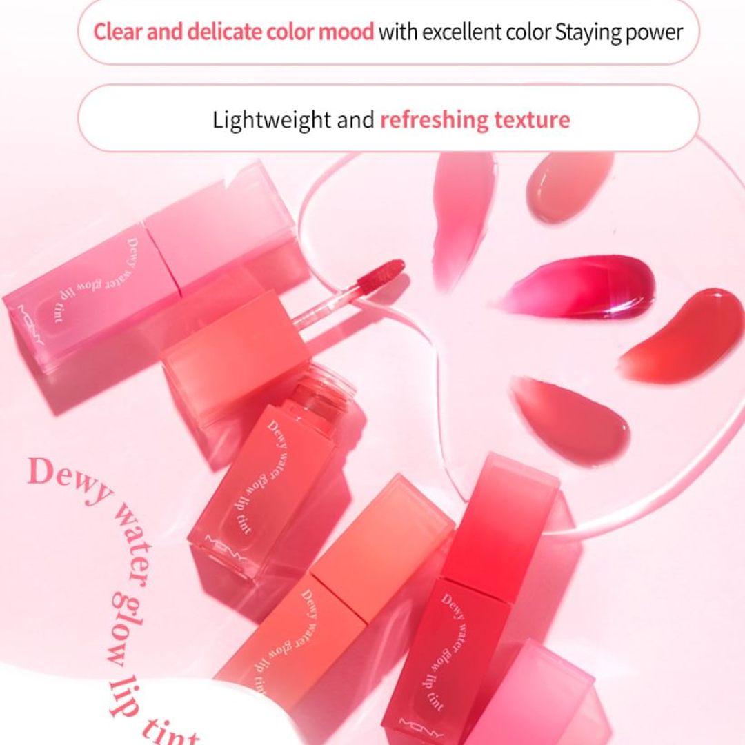 MCNY Dewy Water Glow Lip Tint – Hydrating, Long-Lasting & Crystal Glossy Finish