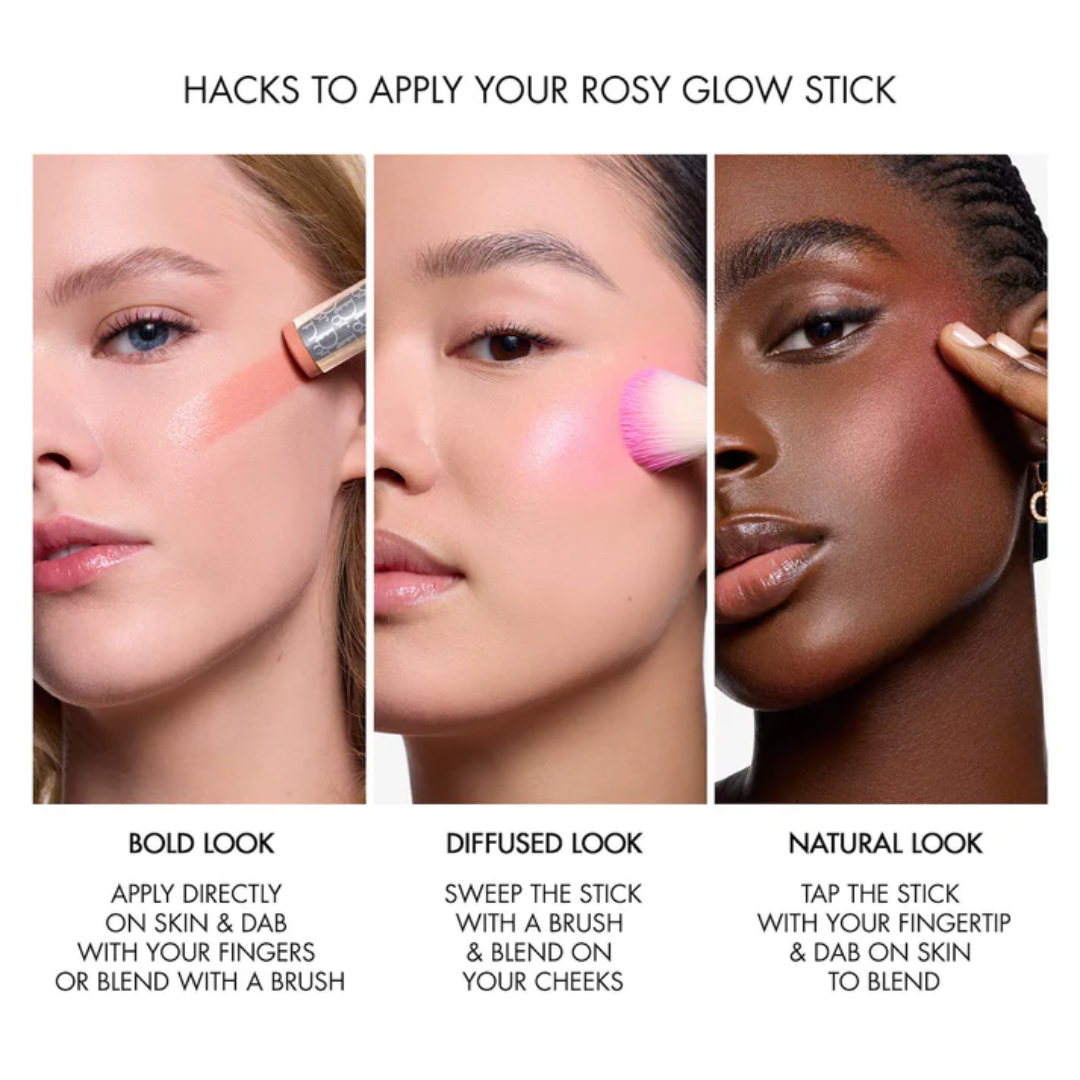 Dior Rosy Glow Luxe – pH-Activated Color Stick Collection | Dewy Glow, 12-Hour Wear & Hydrating Cheek & Lip Balm