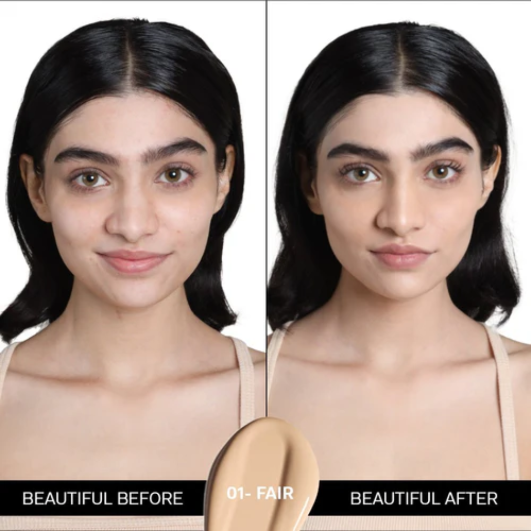 FLICKA Silk Touch & Blend & Shine Face Perfection Duo | Hydrating Primer + SPF Foundation