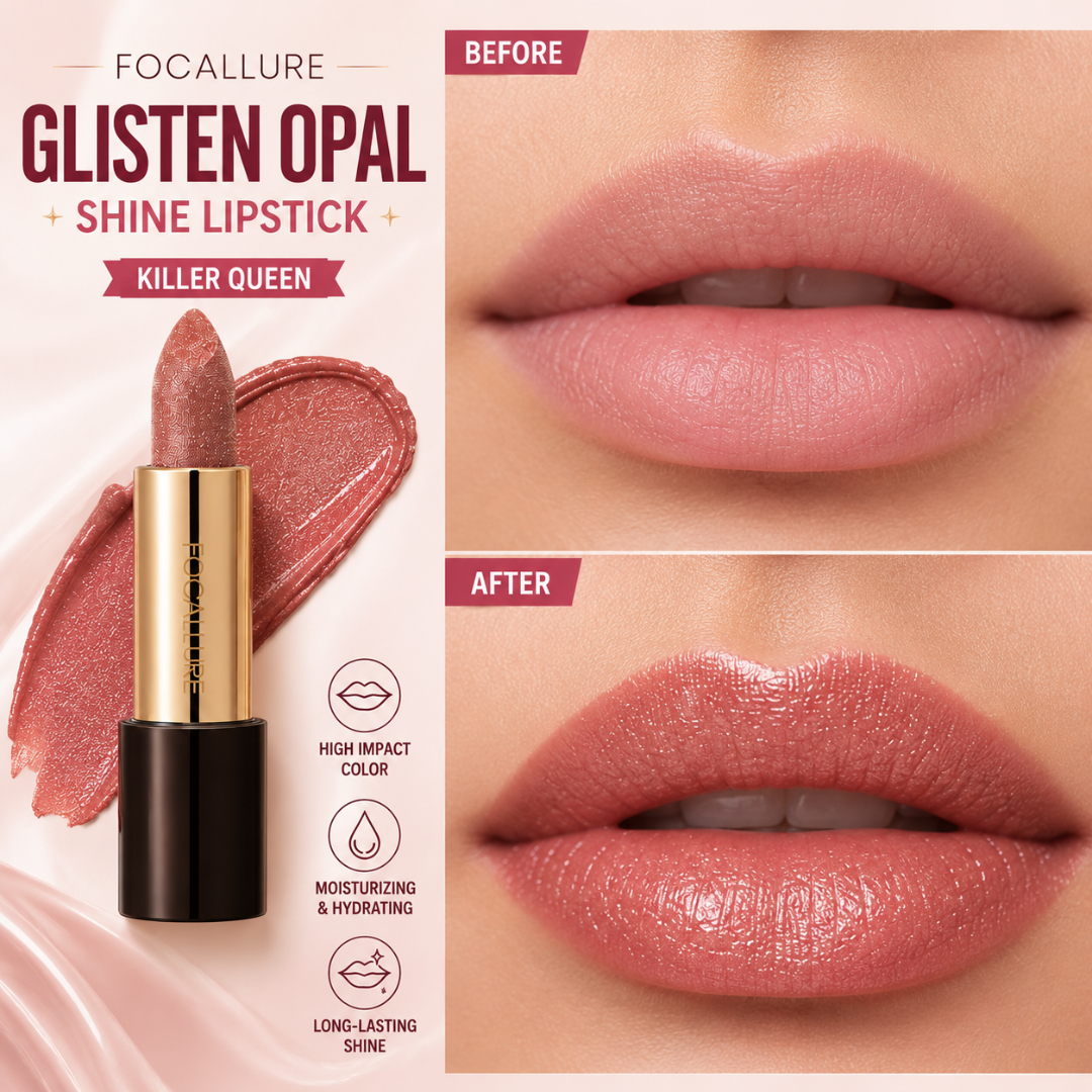 FOCALLURE Sparkle Lipstick Pack of 3 | Multi-Purpose Lipstick, Eyeshadow & Highlighter with Hydrating Shimmer Finish