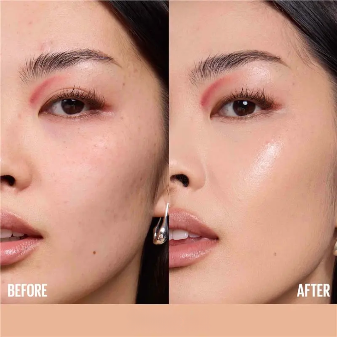 Dumy Luu High Coverage Liquid Foundation – Flawless Skin, All Day – Weightless Coverage, Airbrushed Finish – Natural Matte Glow – Buildable Coverage, Long Wear – FREE Stippling Brush