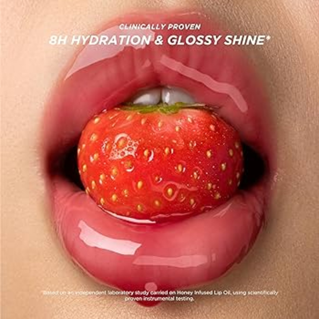 Gisou Honey Infused Lip Oil Trio | Honey-Infused Hydration, Glassy Shine, Non-Sticky Plumping Glow (Pack of 3)
