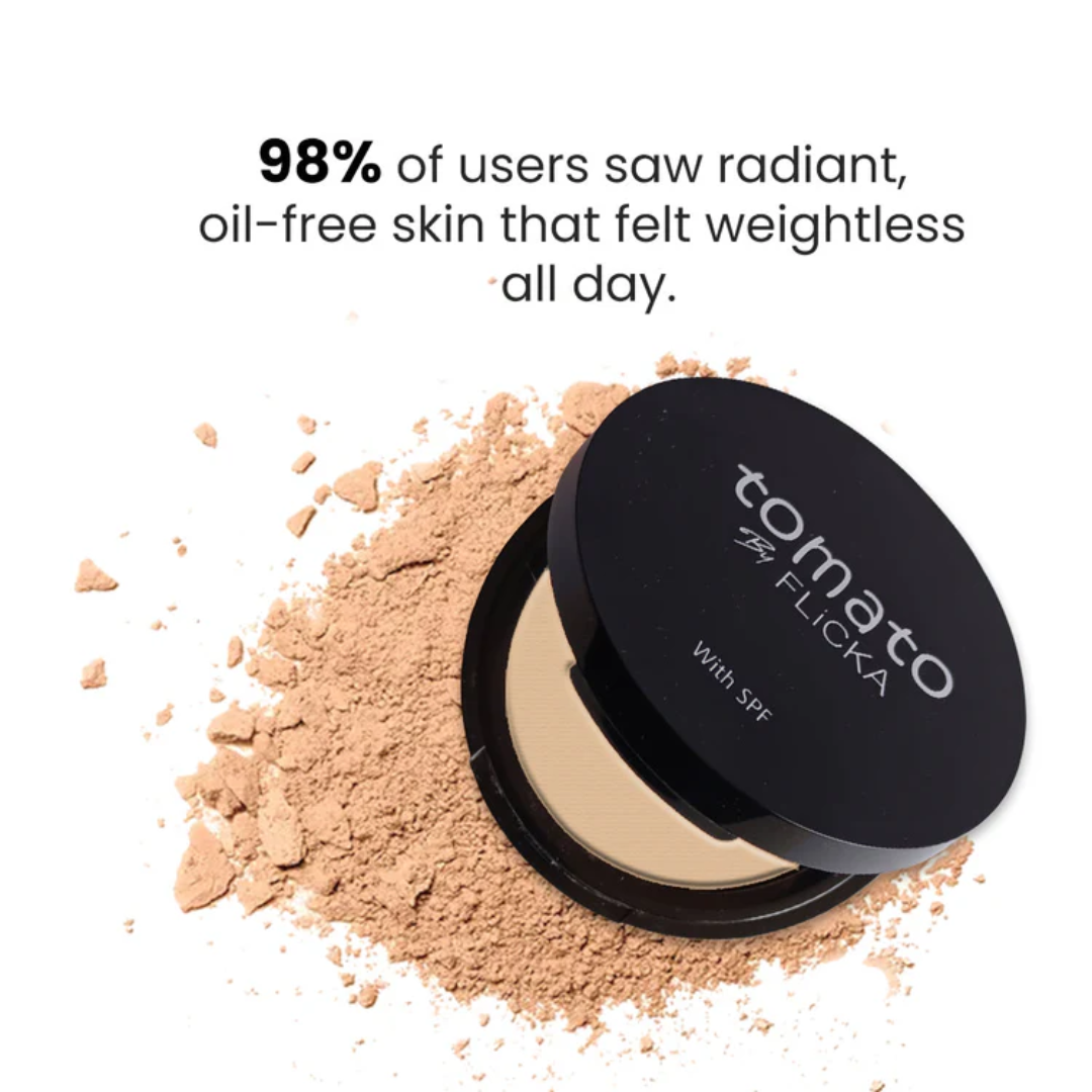 FLICKA Flawless Complexion Trio | 12-Hour Makeup Fixer + Silk Touch Primer + Matte Compact with SPF | Vitamin C Enriched, Skin-Friendly & Long-Lasting