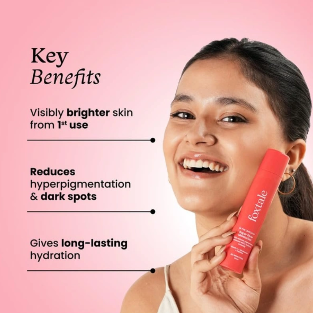 Foxtale Super Glow moisturizer + Primer (glowy & hydrated for smooth base and blur pores)