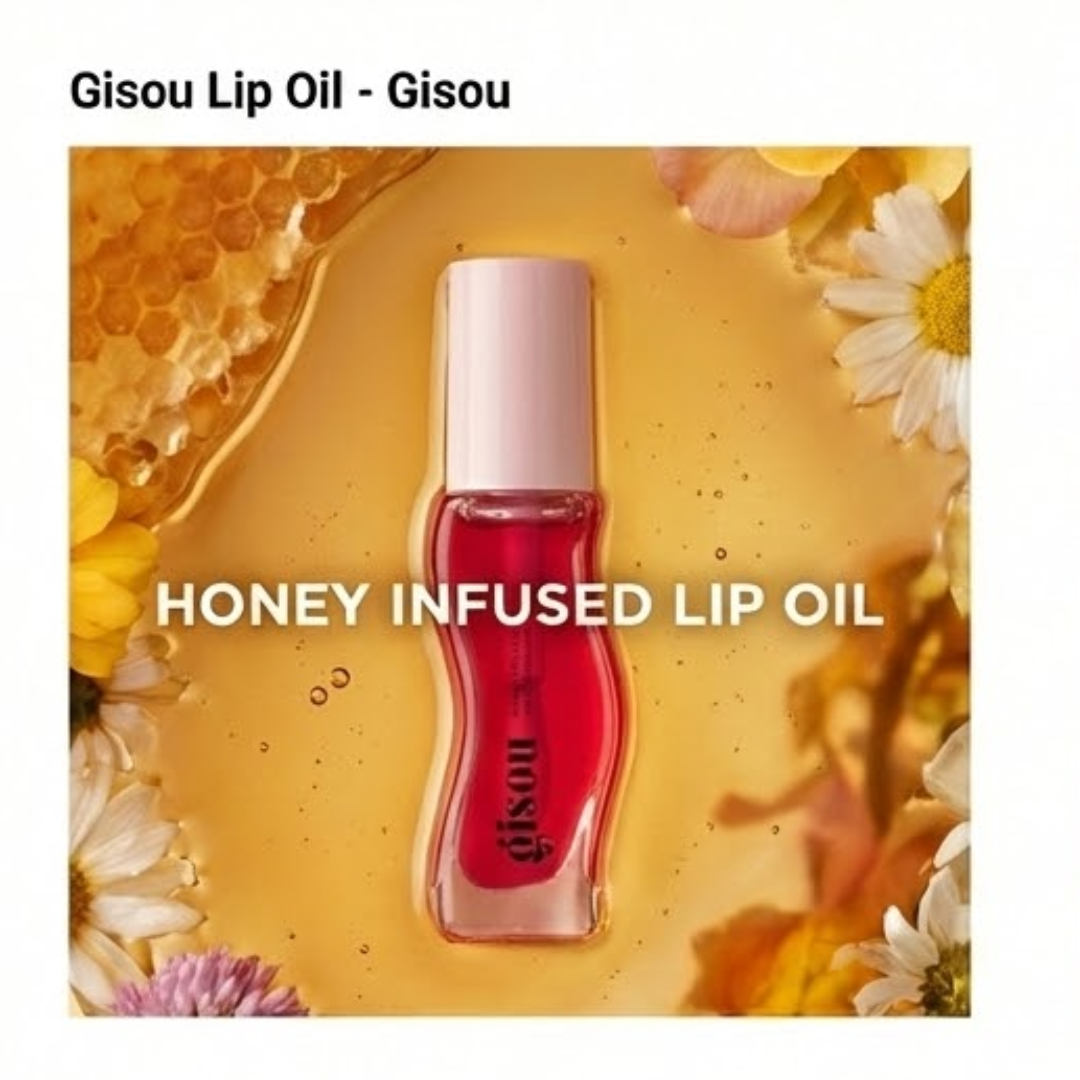 Gisou Honey Infused Revitalizing Lip Oil | Hydrating, Plumping & High-Shine Lip Treatment with Mirsalehi Honey (Pack of 3)