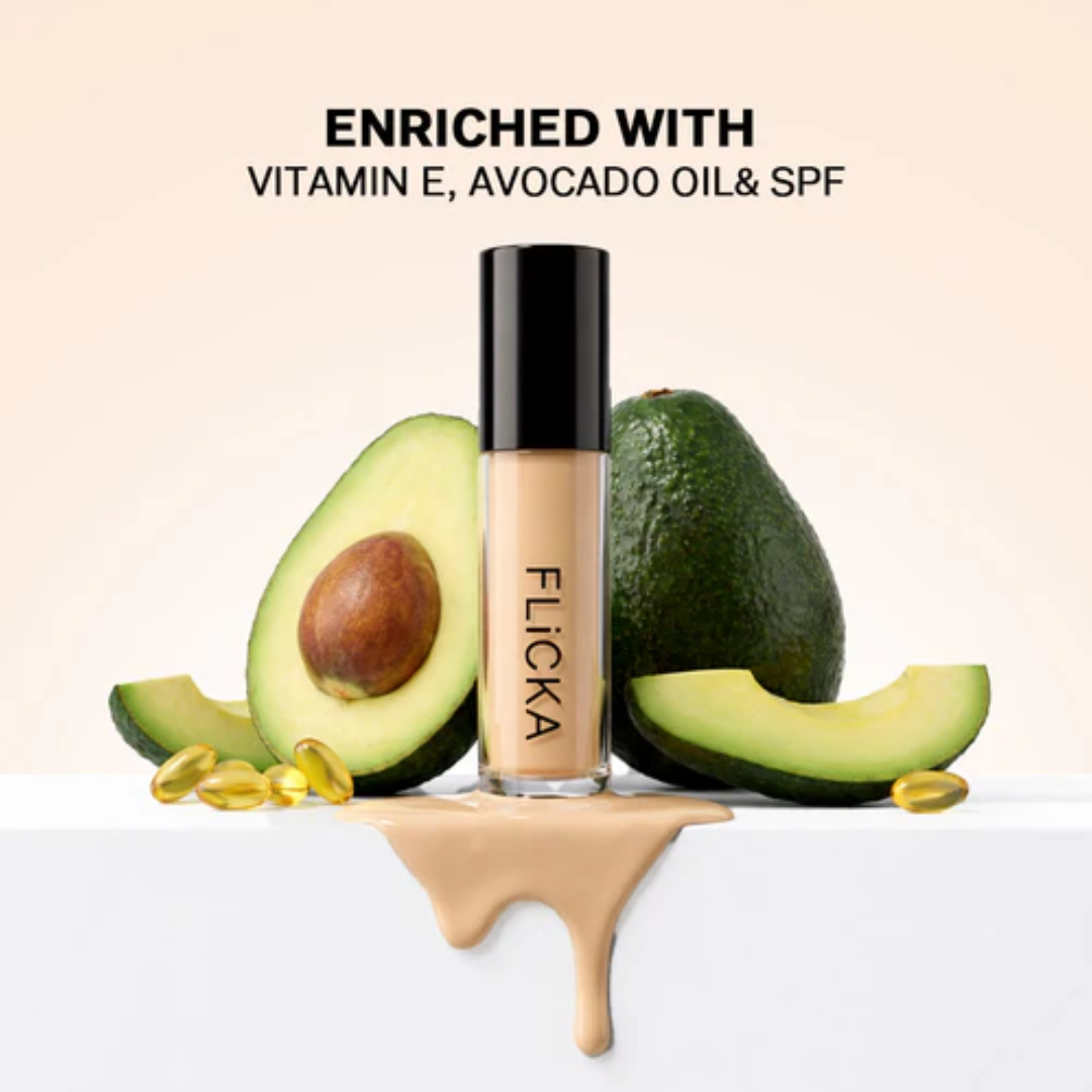 FLICKA Silk Touch & Blend & Shine Face Perfection Duo | Hydrating Primer + SPF Foundation