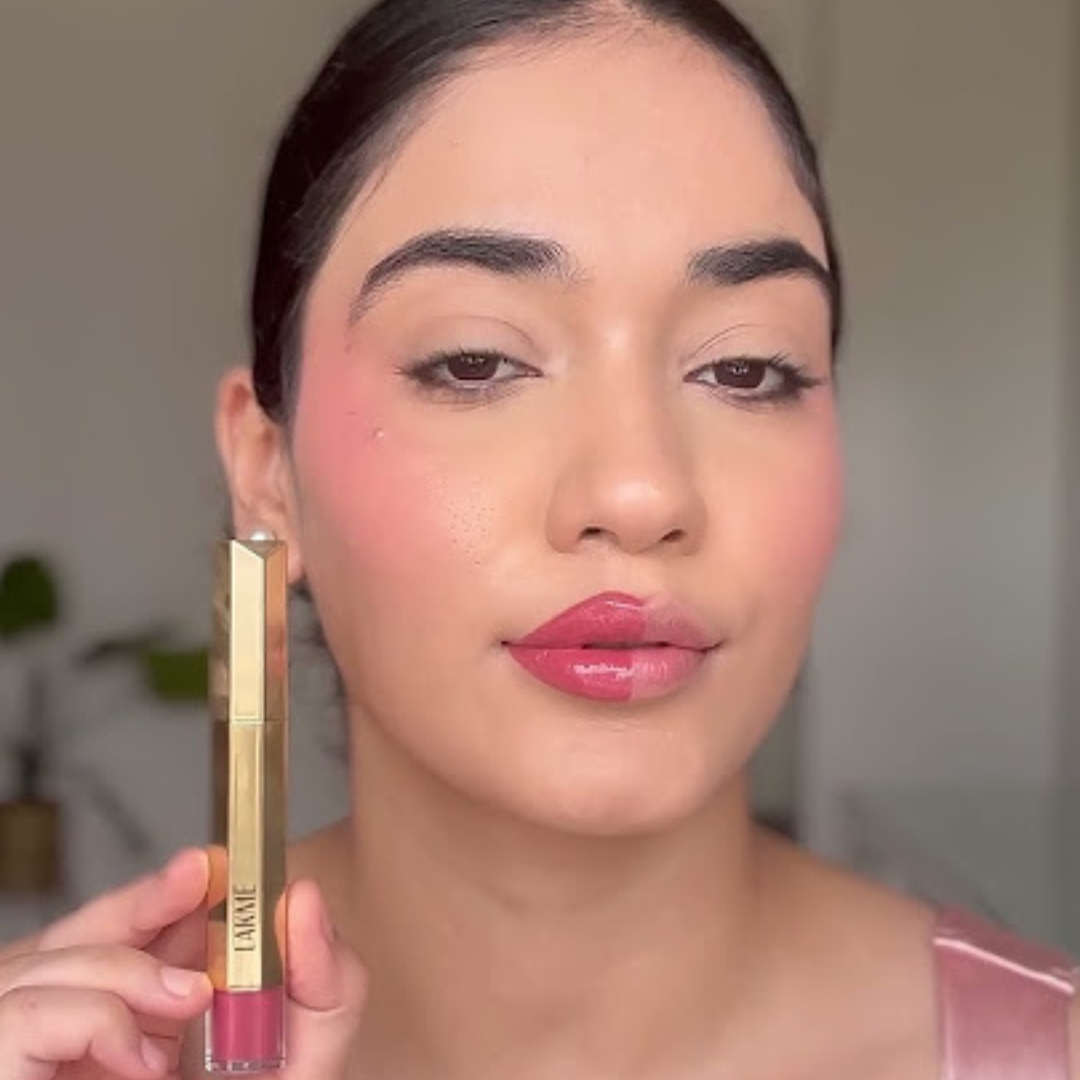 Lakmé 9To5 Tinted Lip Oil | Intense Color & Hydration with Hyaluronic Acid, Jojoba & Almond Oils