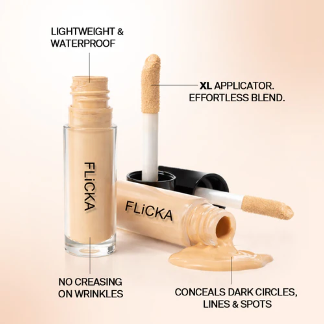 FLICKA Silk Touch & Blend & Shine Face Perfection Duo | Hydrating Primer + SPF Foundation