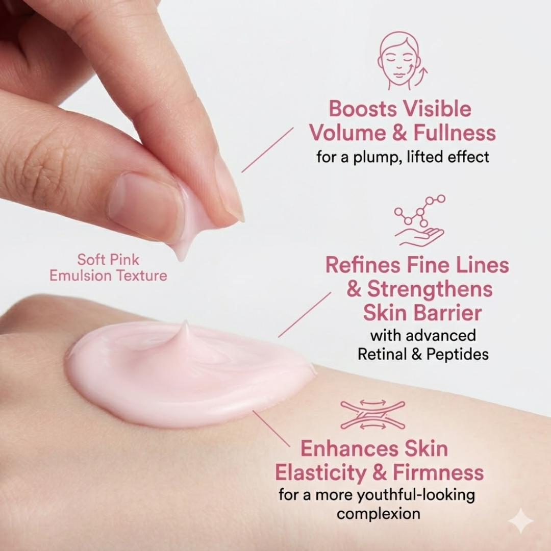 PDRN Volume Booster Cream | 15,000ppm PDRN + Retinal + Peptides | Wrinkle Repair, Skin Firming & Youthful Volume