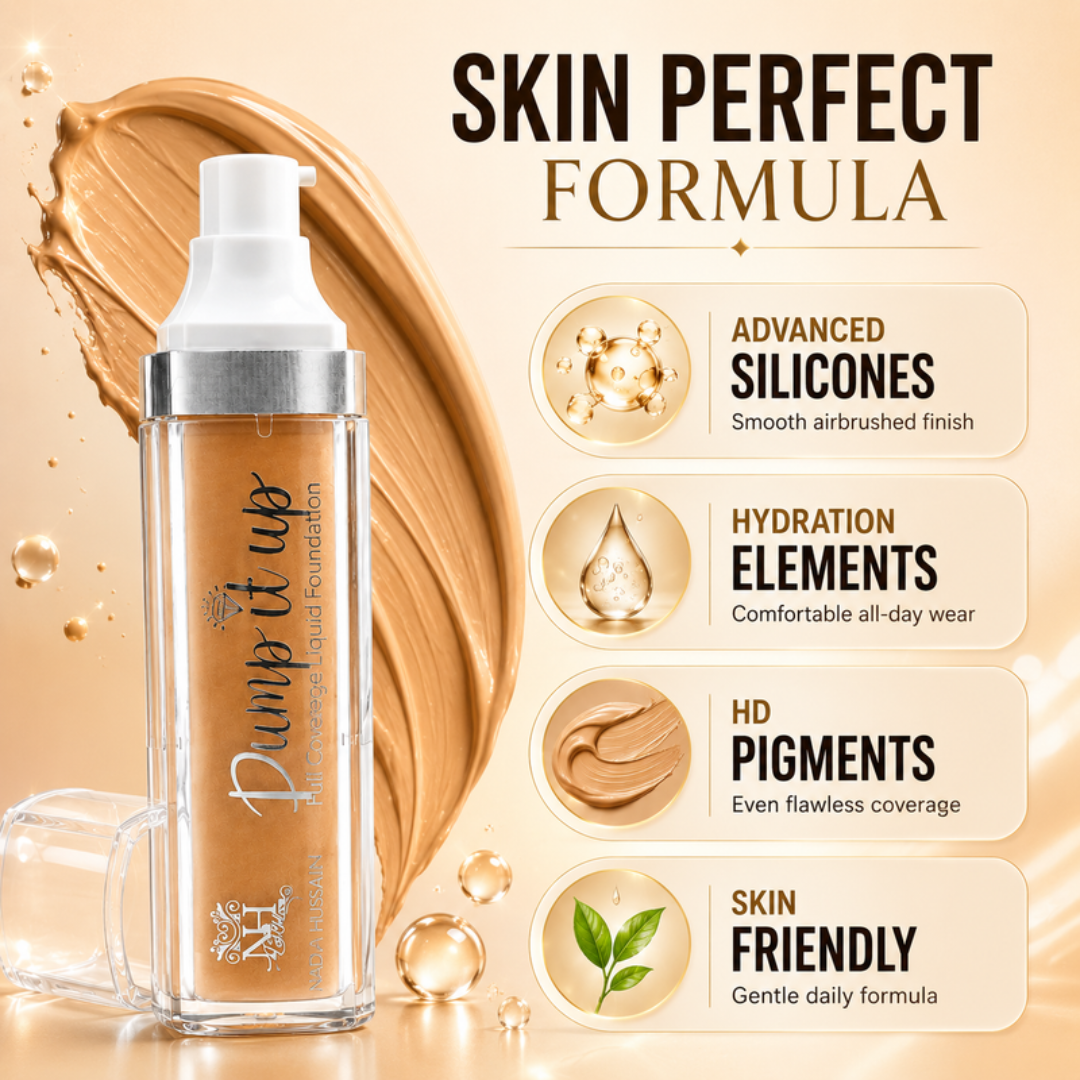 Dumy Luu High Coverage Liquid Foundation – Flawless Skin, All Day – Weightless Coverage, Airbrushed Finish – Natural Matte Glow – Buildable Coverage, Long Wear – FREE Stippling Brush
