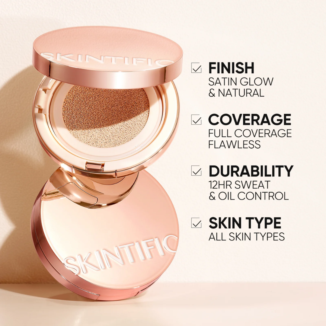 Skintific Cushion Foundation - Flawless, Long-lasting & Waterproof Base