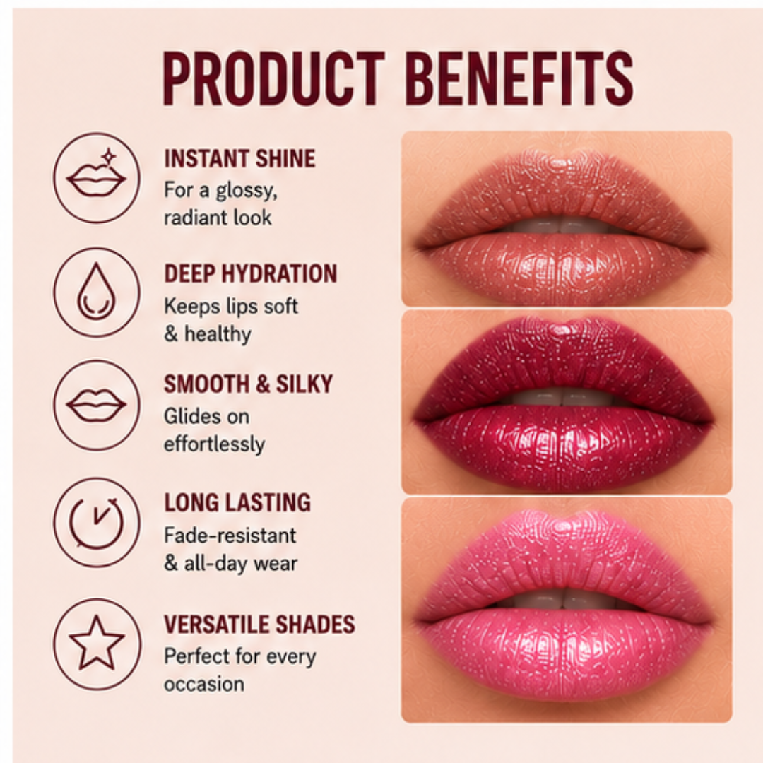 FOCALLURE Sparkle Lipstick Pack of 3 | Multi-Purpose Lipstick, Eyeshadow & Highlighter with Hydrating Shimmer Finish