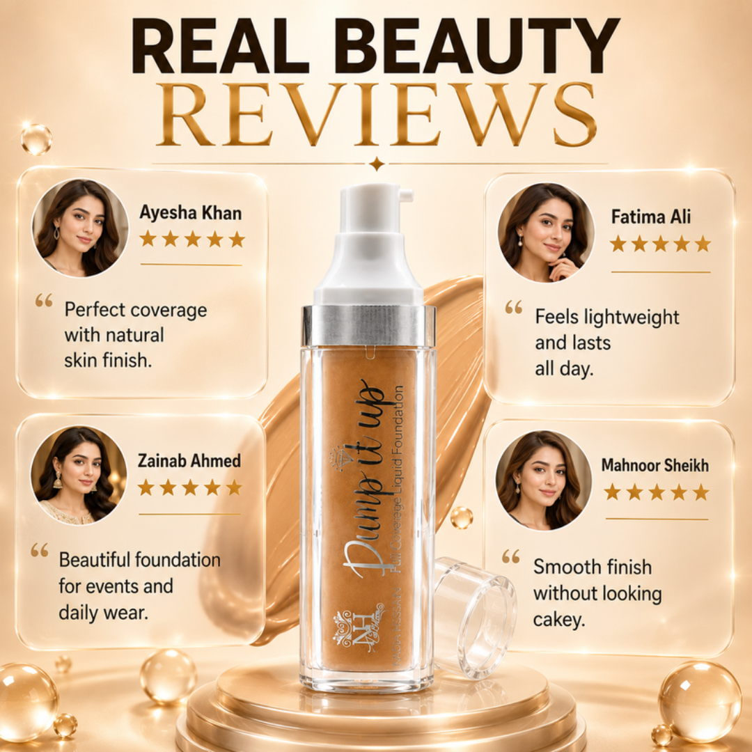 Dumy Luu High Coverage Liquid Foundation – Flawless Skin, All Day – Weightless Coverage, Airbrushed Finish – Natural Matte Glow – Buildable Coverage, Long Wear – FREE Stippling Brush
