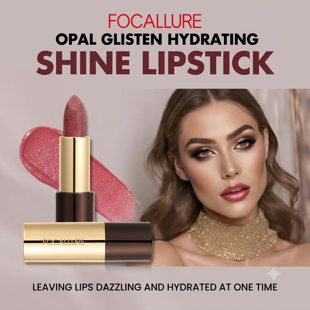FOCALLURE Sparkle Lipstick Pack of 3 | Multi-Purpose Lipstick, Eyeshadow & Highlighter with Hydrating Shimmer Finish