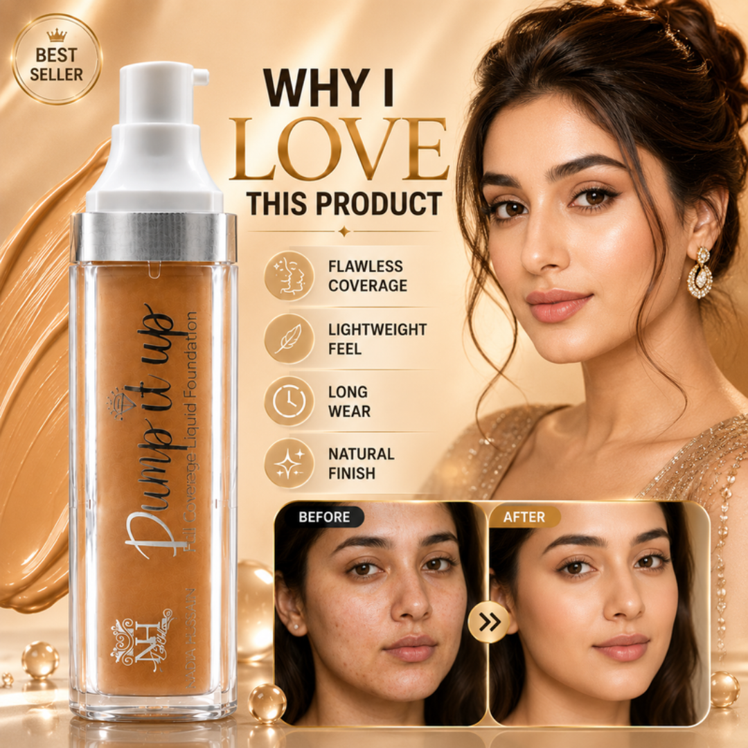 Dumy Luu High Coverage Liquid Foundation – Flawless Skin, All Day – Weightless Coverage, Airbrushed Finish – Natural Matte Glow – Buildable Coverage, Long Wear – FREE Stippling Brush