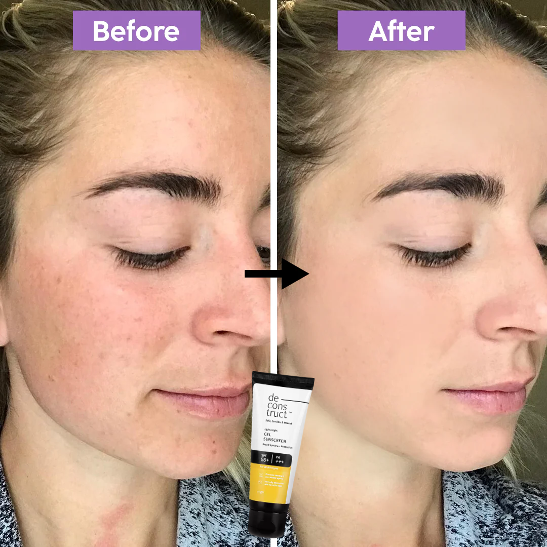 Deconstruct Face Gel Sunscreen Spf 55+ And Pa+++ (Control Oil & Give Instant Glow)