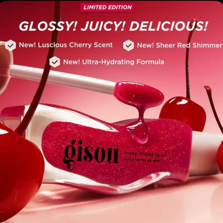 Gisou Honey Infused Revitalizing Lip Oil | Hydrating, Plumping & High-Shine Lip Treatment with Mirsalehi Honey (Pack of 3)