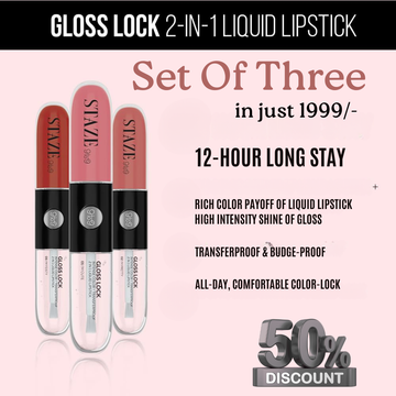 STAZE 9to9 Gloss Lock | 12-Hour Transfer-Proof Plumping Lip Gloss with Berries & Botanicals